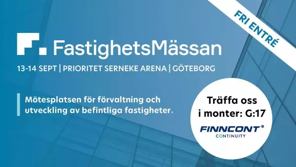 Träffa oss på Fastighetsmässan i Göteborg den 13-14 september